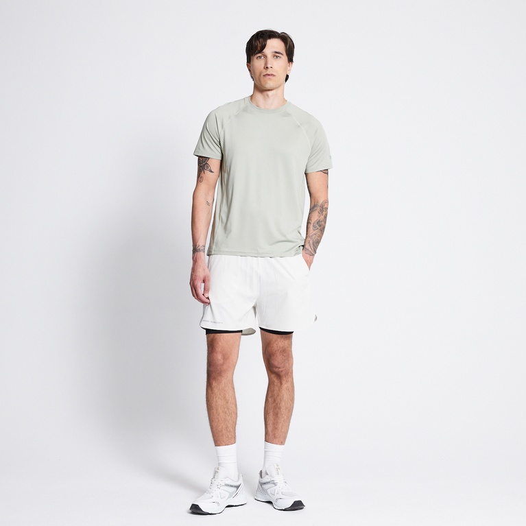 Training shorts "Pace"  Soft White